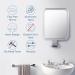 Fogless Shaving Mirror with Razor Holder | 4-Suction Cup Rectangle Shower Mirror | Anti-Fog Aluminum Frame | Modern Design for Bathroom - 7.9x6.3 inch - Buy Online on GoSupps.com