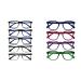 Opulize ink Lessenklase 5 Pack Large rectangular frame spring hinges scratch-resistant men rrrrr4-11177 black blue / gray black +2.50 dioptria bundle with reading glasses 4-pack +2.50