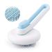 Marchul Cat Brush for Shedding and Grooming, Self Cleaning Slicker Brush for Short or Long Haired Cats, Small Dog Hair Brush for Puppy Kitten Massage Removes Loose Undercoat, Tangled Hair, Shed Fur A-Blue