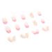 Kamize Almond French Press on Nails - Pink Acrylic Swirl Full Cover Fake Nails for Women - 24PCS - Buy Online on GoSupps.com