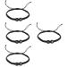 VALICLUD 4pcs Black and Bracelet Letter Bracelet Rope Bracelets Braided Bracelet Women Bracelet Braided Wrist Chain Lovers Simple and Versatile Jewelry Cord Is Jade Thread 6X6X0.5CMx4pcs Black Cx4pcs