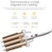 3 Barrel Hair Curler 25mm - Adjustable Temperature Hair Waver Curling Iron for Long or Short Hair Styling - Large Wave Ceramic Crimpers - Gold - Buy Online on GoSupps.com