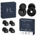 Earplugs for Sleeping Noise Cancelling Snoring Airplanes Loud Focus Comfortable Safe Soft Hypoallergenic Silicon Reusable with extraEarbuds -33dB (Black) Medium