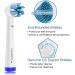 8pcs Cross Clean Brush Heads for Oral B Electric Toothbrush - White and Black - Compatible with Cross Action Pro 1000 and Other Models - Buy Online on GoSupps.com