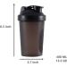 KANGSIT Protein Shaker Bottle 400ml Black | Stainless Steel Mixing Ball | Leakproof Flip Lid | BPA & DEHP-Free - Buy Online on GoSupps.com