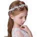 IYOU Flower Girl Pearl Headband - White Rhinestone Crystal Hairpiece for Girls | Princess Communion Accessories - Buy Online on GoSupps.com