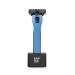 Every Man Jack Blue Razor Set for Men - Closest Shave for All Skin Types, 6 Stainless Steel Blades, & Display Stand - Buy Online on GoSupps.com