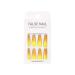 Sethexy Shiny Long Ballerina False Nails | Colorful Press-On Nail Tips - 24 Acrylic Nail Designs for Women & Girls (Orange Yellow) - Buy Online on GoSupps.com