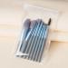 8-Piece Blue Makeup Brush Set: Enhance Your Face Makeup With Angular Blush Flat Brush Smudge Brush - Lighted Personalized Features Included - Buy Online on GoSupps.com