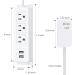 Thin Flat Plug Power Strip  JUNNUJ Wall Outlet Cover 1200J Surge Protector Slim Mount Outlet Safety Covers Baby Proof Wall Plug with 3 Outlets 2 USB Charging Station Childproof Socket 6ft Power Cord 6FT White - Buy Online on GoSupps.com