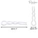 Parcelona French Slick Small Clear Wavy Chignon U Shaped Set - 3 Hair Pins - Made in France - Buy Online on GoSupps.com