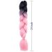 LDMY Ombre Black to Pink Braiding Hair - 6pcs 24 Inch Synthetic Extensions for Women - 100g per Pack - Buy Online on GoSupps.com