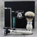 Ultimate 3 Edge Shaving Razor Set | Pure Silver Tip Badger Brush Stand & Alum Pencil - Perfect Men's Shaving Kit for a Superior Grooming Experience - Buy Online on GoSupps.com