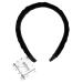 Scunci Velvet Braided Headband  Black  1-Piece