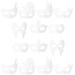 Dechous 14 pieces Paper-paintable white single-colored DIY mask Blanko masquerade mask Half-light paper art masks for carnival cosplay masquerade dance party