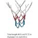LIOOBO Heavy Duty Sports Chain Basketball Net Replacement | Rustproof Metal Design for Indoor and Outdoor Training - White/Red/Blue - Buy Online on GoSupps.com