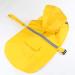 Hapee Large Dog Raincoat with Reflective Strip Hoodie, Yellow, 20 inch Back Length - Buy Online on GoSupps.com