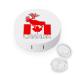 Canada Moose Flag Cute Contact Lens Case Travel Portable Round Contact Storage Box Kit with Mirror for Daily Outdoor