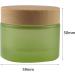 Tianzd 6 Pieces Empty 50ml Green Glass Cream Cans with Lid | Cosmetic Storage & Spatula Set | Ideal for Skin Care & Beauty Products - Buy Online on GoSupps.com