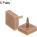 HARFINGTON 5 Pairs TPU Kitten Heel Tips - Replacement Tap Caps for Women High Heels | 3mm Pin 16mm Square Heel Repair Caps in Beige - International Shipping Available - Buy Online on GoSupps.com
