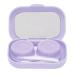NATUDECO contact lens container sweet portable contact lens container storage box storage set hard and soft contact lenses for the office at home travel (purple)