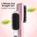 Portable Mini Wireless Hair Straightening Brush - Cordless Straightener Comb with 11 Temperature Settings Fast Heating & Anti-Scald - Lightweight & Travel-Friendly for All Hair Types - Pink - Buy Online on GoSupps.com