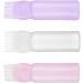 Minkissy 3pcs Root Comb Applicator Bottle Brush Root Comb Bottle for Hair Dye Coloring Scalp Treatment Essential White Purple Pink - Buy Online on GoSupps.com
