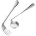 Lurrose Left-Handed Cutlery Set - Angled Lettuce Fork & Easy Grip Stainless Steel Spoon - 4-Piece Mixed Design for Comfortable Dining - Buy Online on GoSupps.com