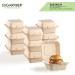 50 Count Sugarfiber 6x6 Compostable Square Hinged Container - Eco-Friendly Plant Fibers - Buy Online on GoSupps.com