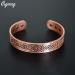 Cigmag 9X Mens Copper Bracelet - Ultra Strength Magnet, 99% Pure Copper, Adjustable Brazaletes Cuff Bangles - Father's Day Gift (Copper Axe Pattern) - Buy Online on GoSupps.com