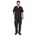 Natural Uniforms Comfortable Fit Men's Workwear Uniform 8 Pocket Top and Pant Set Medium Black
