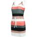 Ronony Ladies Summer Dress - V-Neck Striped Mini Dress Casual Sleeves Elegant Beach & Party Dress in Army Green XL - Buy Online on GoSupps.com
