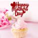 24 Pcs Mother's Day Cupcake Toppers Love Heart Glitter Happy Mother's Day Cupcake Inserts Cute Love Mum Cupcake Topper for Mother Day Birthday Party Woman's Day Decor (Red) - Buy Online on GoSupps.com