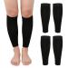 Angzhili 2 Pairs Calf Compression Sleeves for Women Footless Compression Socks for Running Yoga and Fitness Leg Compression Socks for Calf Pain Relief (Large  Black) Large Black