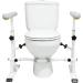 KMINA - Toilet Safety Rails for Elderly (330 lbs)  Toilet Safety Frame Adjustable Height Width  Heavy Duty Toilet Handles  Handicap Toilet Seat  Stand Alone Toilet Rails Elderly  Easy Installation - Buy Online on GoSupps.com