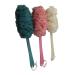 minkissy 3pc Bath Sponge Bath Ball Wooden Long Handle Bath Flower Shower Ball Shower Sponge Towel Take a Bath