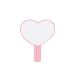 BinaryABC Heart Shaped Handheld Mirror Travel Makeup Cosmetic Hand Mirror(Pink)