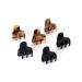 Kitsch Small Hair Clips for Women - Recycled Plastic Small Claw Clips & Mini Claw Clips for Hair  Mini Hair Clips for Thin Hair  Tiny Jaw Clip for Hair | Hair Clips Small Claw  6 Pcs Tortoise & Black Tortoise and Black (...