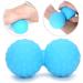 Verdant Touch Yoga Gym Ball - Double Massage Ball for Muscle Relaxation & Deep Tissue Massage | Blue Fitness Ball for Legs & Shoulders - Buy Online on GoSupps.com