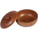 Doitool Men's Shaving Bowl with Lid - Wooden Brown 9.7x9.7 cm | Ideal for Shaving Soap Foam & Brushes | Premium Grooming Accessories - Buy Online on GoSupps.com
