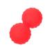 Garneck Yoga massage ball Double lacrosse Fascia muscle roll Massage device with back roller Lacrosse balls Vibration massage peanut foot massager Foam massage form manual pebbles 12x6.3cm red