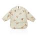Vicloon baby bibs with long sleeves waterproof sleescents with a bag children's leaibs for food art crafts painting painting from 6 months to 12 months -beige