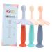 Minkissy 1 box infant toothbrushes silicone toothbrush oral care brush tooth cleaning tool children's toothbrushes mouth cleaner 1 piece (1 Pack) pink