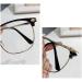 Anti Eye Strain Reading Glasses | Blue Light Blocking Computer Eyewear | Trendy Large Flat Light Mirror Eyeglasses +0.00 Black-Gold - Buy Online on GoSupps.com