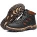 Women's Waterproof Hiking Boots Lace Up Mid Hiking Shoes Backpacking Boots for Women 9 Black