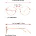 Lanlang Round Reading Glasses with Blue Light Filter - Anti-Eyestrain UV Protection 0-4.0 Diopters Gold Metal Frame - ME-001 - Buy Online on GoSupps.com