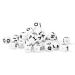 104PCS Square Silicone Alphabet Beads 12MM for DIY Jewelry Making | Weekjoey - Buy Online on GoSupps.com