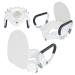Raised toilet seat 10 cm raised toilet seat with removable padded armrests white anatomic toilet seat with fixing system and fixed armrests