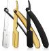 Manual Razor with Folding Handle - Barber Shaving Tool & Hair Clipper - Golden Finish (No Shaving Disc) - Buy Online on GoSupps.com