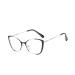 SERONI Vintage Metal Cat Eye Frame Blue Light Blocking Glasses for Women Men Anti UV Ray Computer Reading Glasses Black-sliver 59 Millimeters